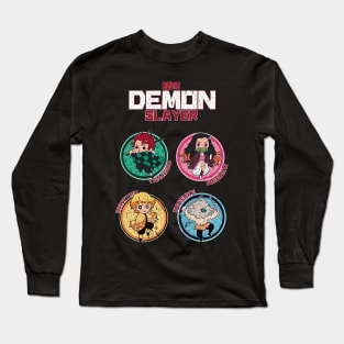 DEMON SLAYER (KIMETSU NO YAIBA): ALL CHARACTERS GRUNGE STYLE Long Sleeve T-Shirt